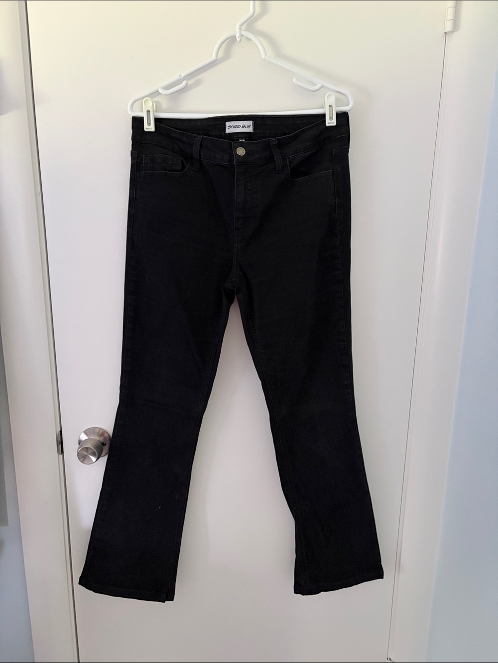 Studio Blue High-Rise Black Flare Jeans for Women